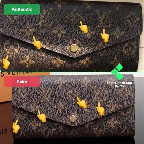 real vs fake louis vuitton bag wallet|louis vuitton wallet authenticity check.